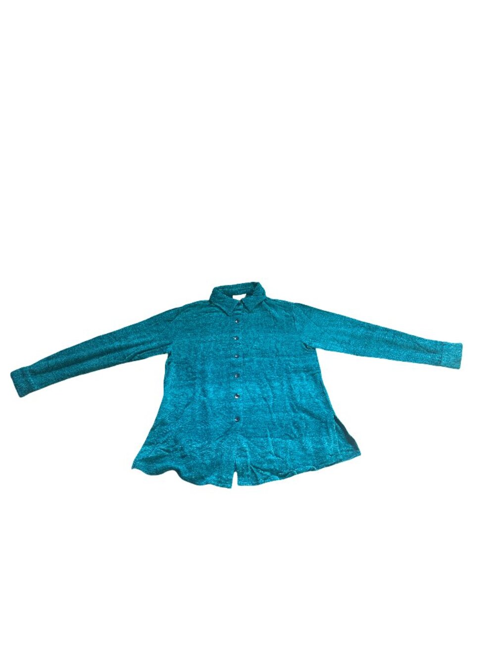Y2K Coldwater Creek 100% Rayon Long Sleeve Button Down Shirt Women Size S NEW